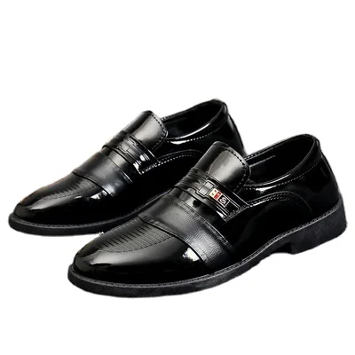 

Classic shoes men autumn and winter men's leather shoes business dress casual leather shoes, Black/brown