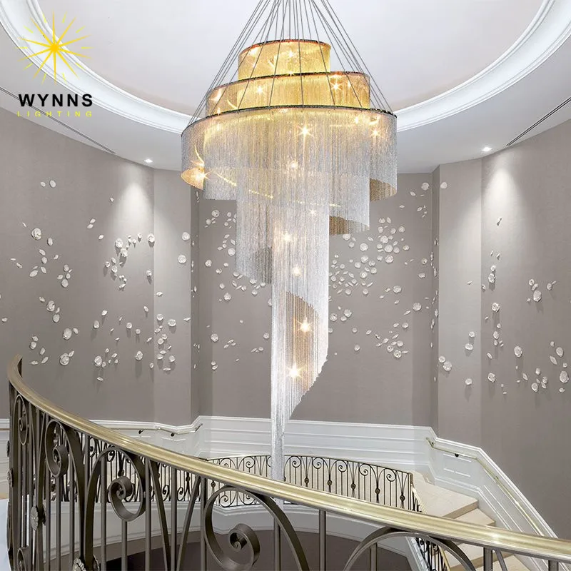 Large aluminium chain pendant lighting