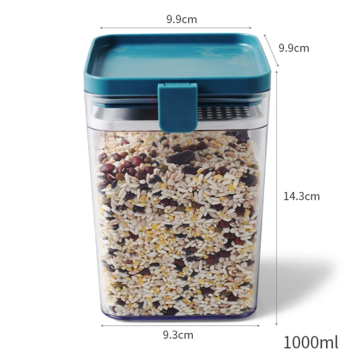 

Cereal Storage Container Airtight Food Box, Yellow/blue/white