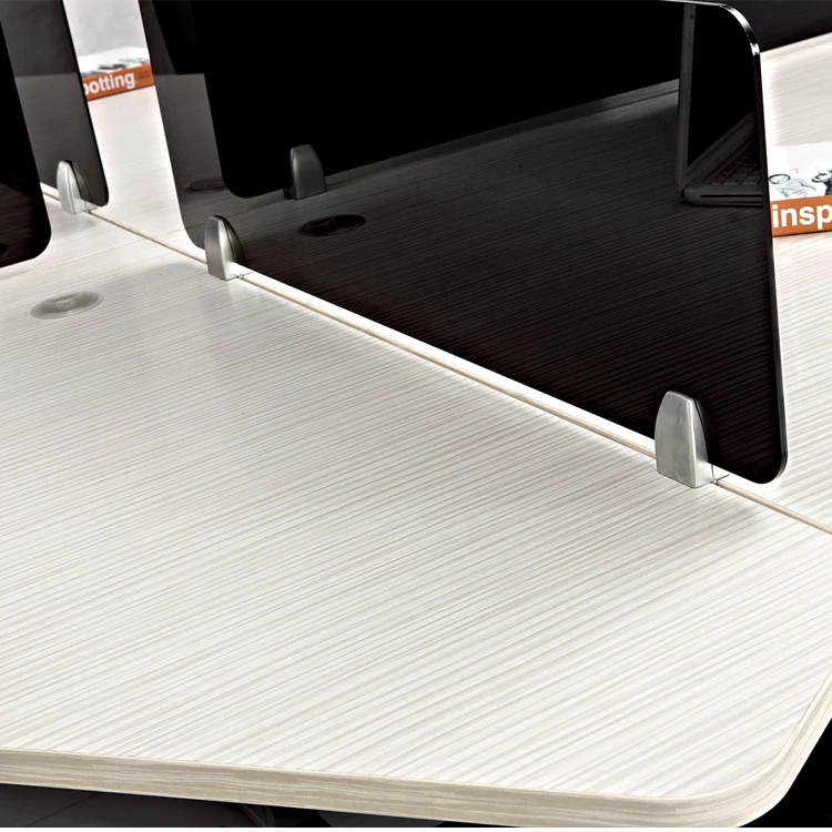 
Metal Leg Acrylic Partition 2 Seats Office Manager Workstation 