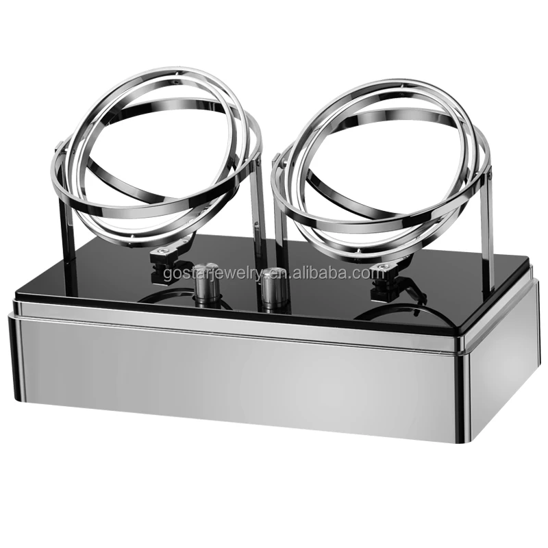 

Factory Wholesale 2 4 Slots Surgical Stainless Steel Aluminum Base Transparent Glass Automatic Box Watch Winder
