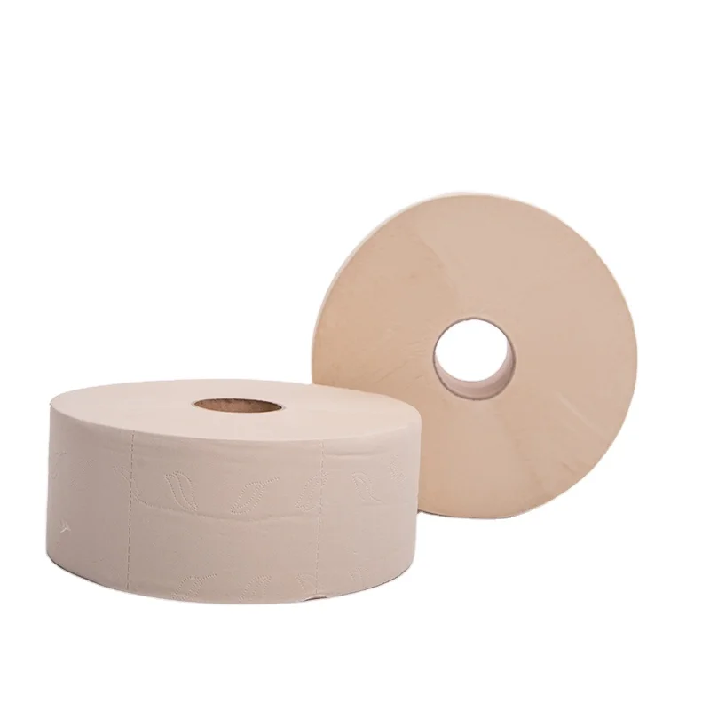 

Own brand biodegradable three-layer bamboo pulp paper towels Jumbo Roll Toilet Paper, White/ unbleached or customizable