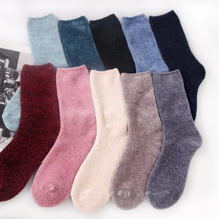 

Colorful Fluffy Socks Women Chenille Socks New Design Women Fuzzy Socks