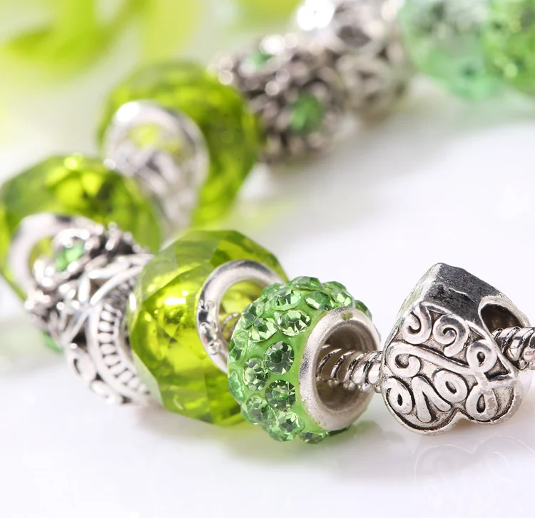 product-Charming crystal stone silver charm bracelet-BEYALY-img