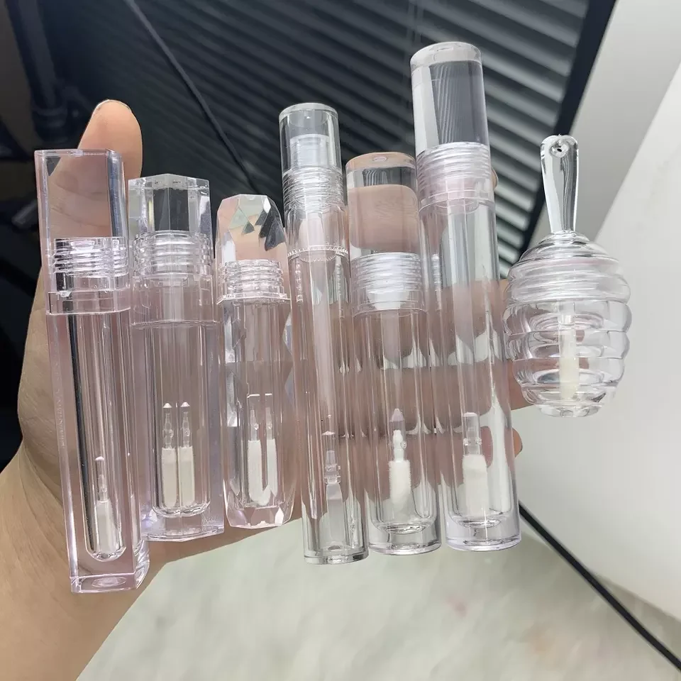 

Clear empty lipgloss wands tubes Private label 5.5ml 8ml 3.5ml transparent liquid lipstick lipgloss bottles container