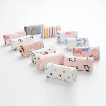 

ZXQ12 Wholesale Kids Underwear cute Girls Cotton boxer briefs Student Underwear, As photo