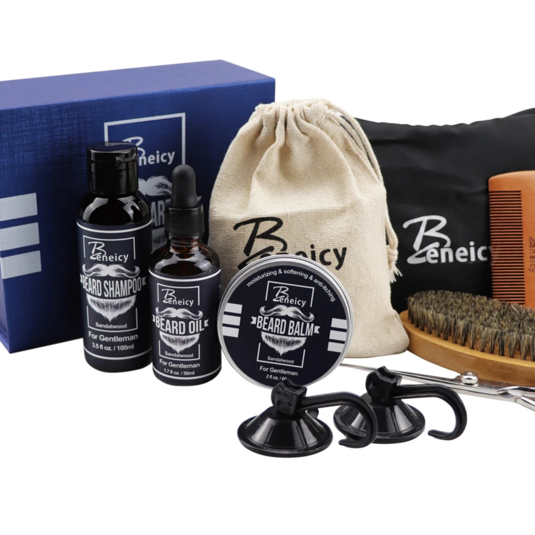 

Customer Private Lable Men Beard Grooming Bread Kit Mens Skin Care Human Hair Beard Cream For Beard Growth