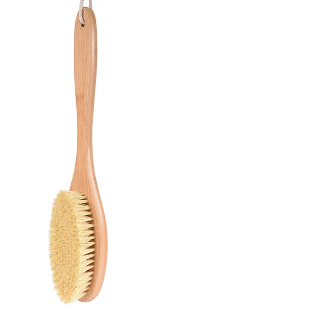 

Sisal bath brush bamboo natural long handle bath brush rub back, Wood