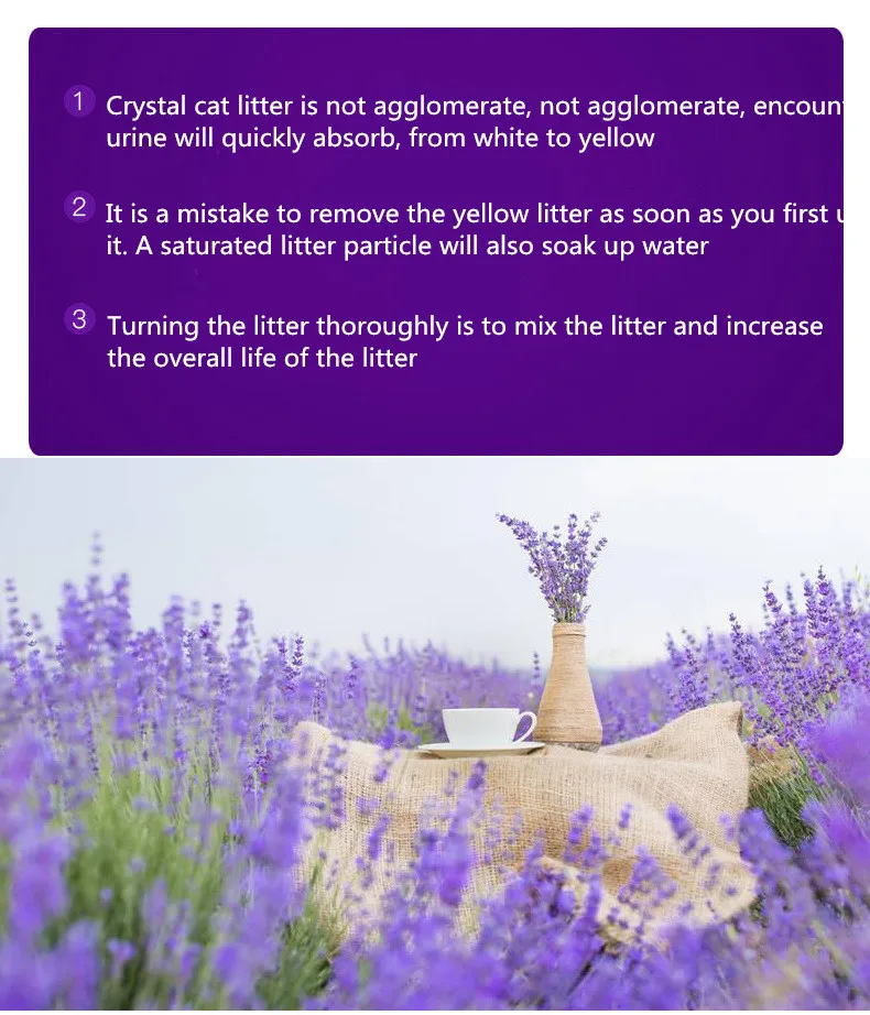 3.8l Silica Gel Sand Filler Clean 97+3 Crystal Cat Litter For Cat