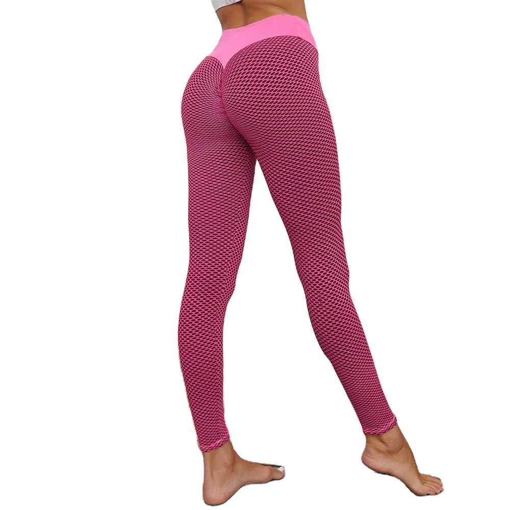 

new amazon show thin tight Jacquard yoga pants for fitness yoga carry buttock of tall waist tight pants Europe and the United