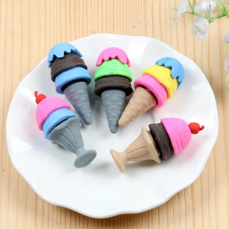 

Kawaii stationery children cute cartoon kaleidoscope School Office Stationery make up ice cream eraser