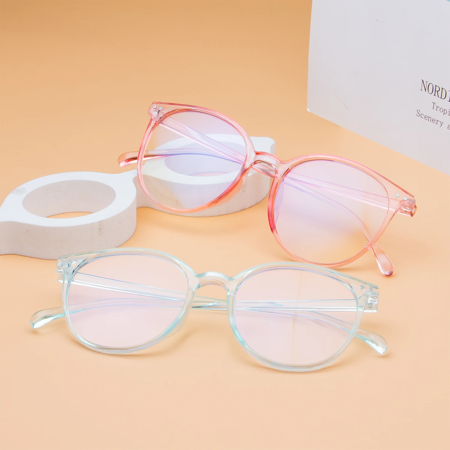 

Free Sample 2021 Designer Blue Light Blocking Eyeglasses Frame Womens Fashion Eyewear Reto Round Optical Frame Glasses Oculos, Custom colors