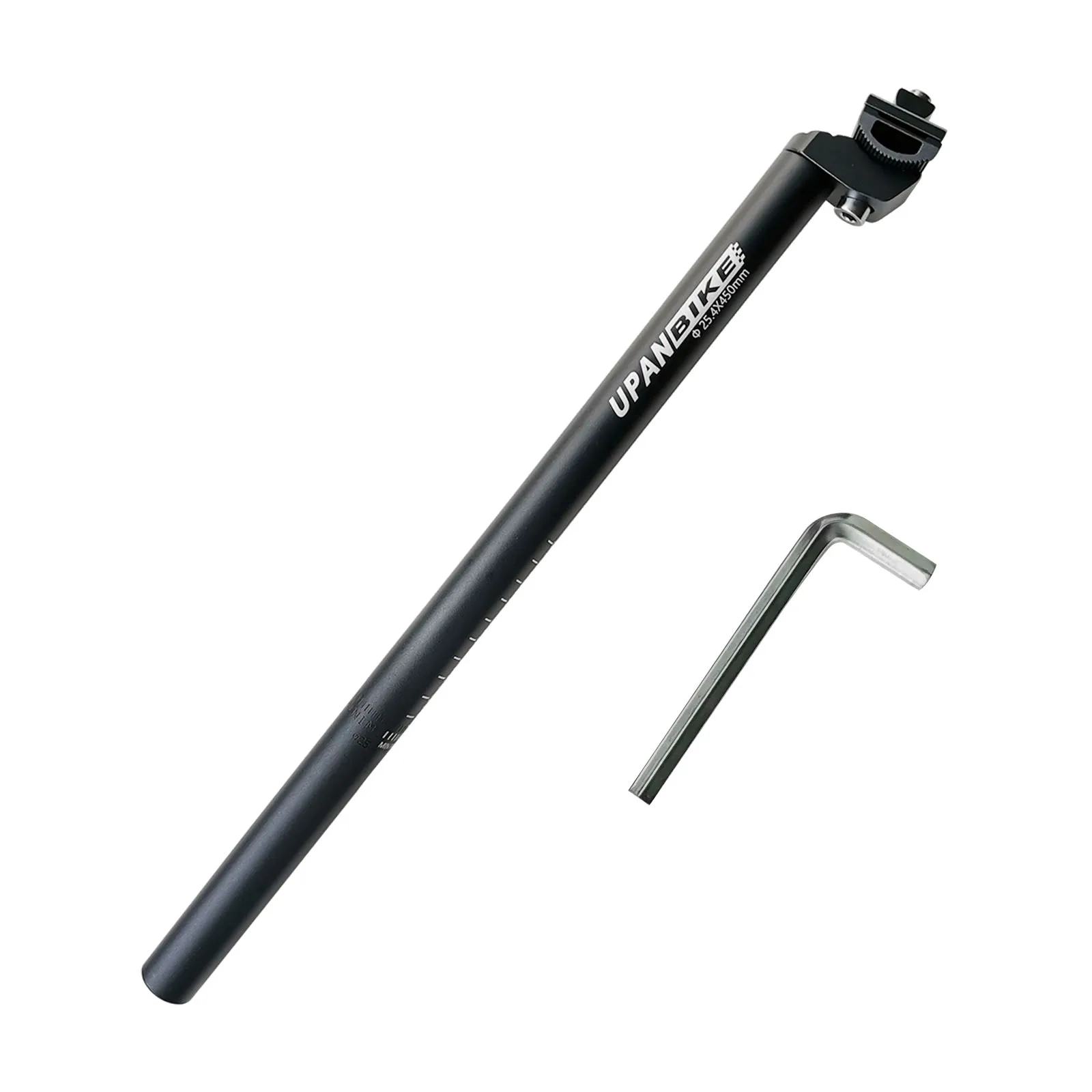 

UPANBIKE Bike Seatpost 350mm/450mm 25.4mm-31.6mm Mountain Bicycle Seat Post with Adjust Clamp, Black