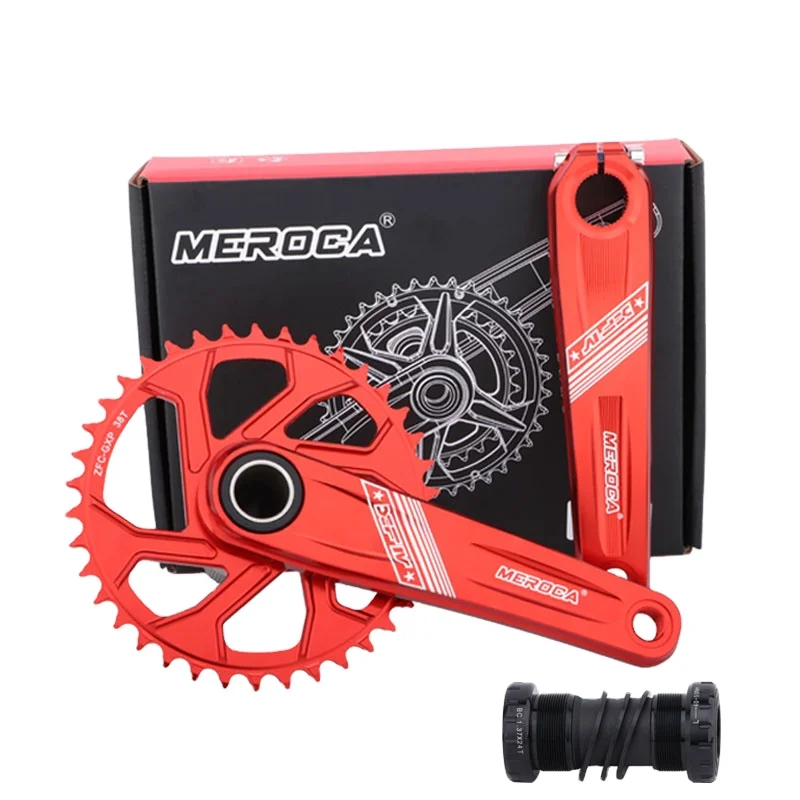 

MEROCA MTB Crankset 170mm Aluminum Alloy Narrow Wide Bike 32T 34T 36T 38T Bicycle crankset