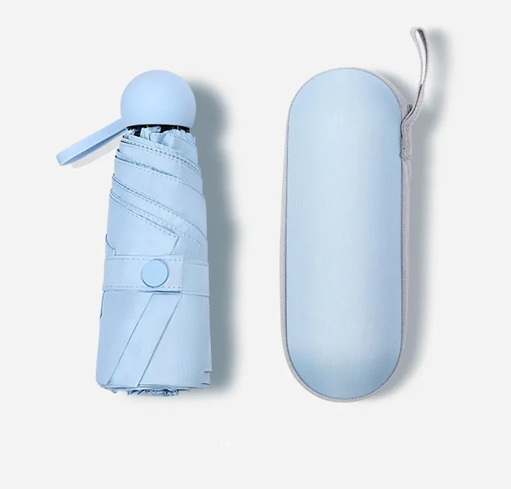 Cute portable UV-blocking umbrella of the same size as a mobile phone