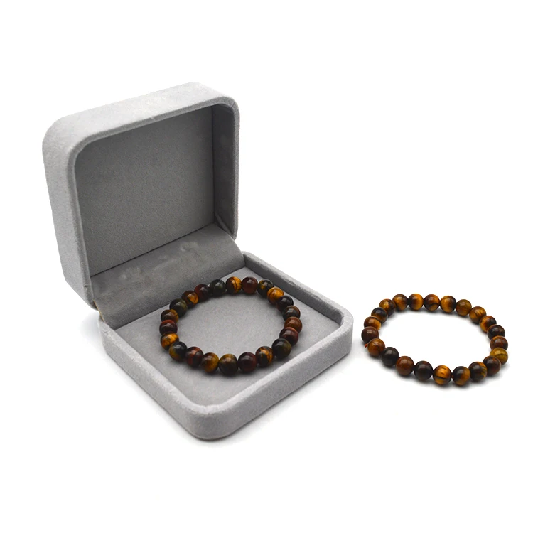 

Natural Tiger Eye Bracelet Elastic Yoga Gemstones Healing Energy Men Women Stretch Bracelet