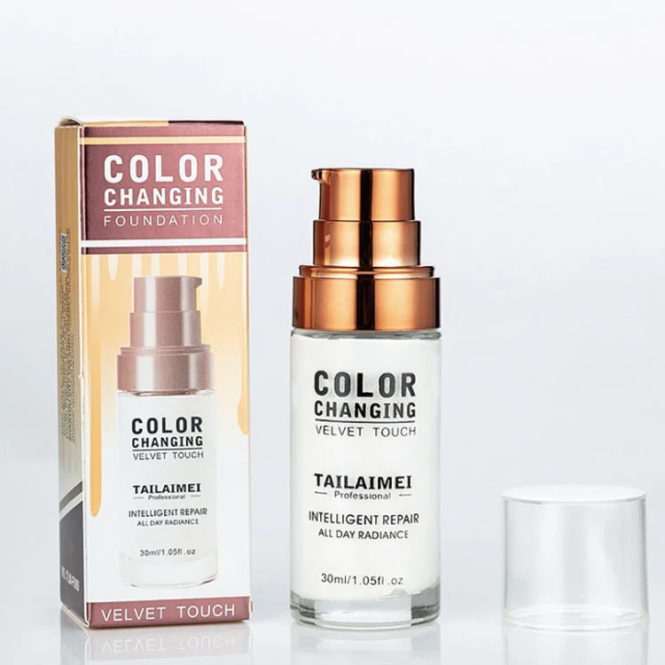 

New Product Natural Make Up Lighting TLM Face makeup 30ml Color Changing Liquid Foundation, White