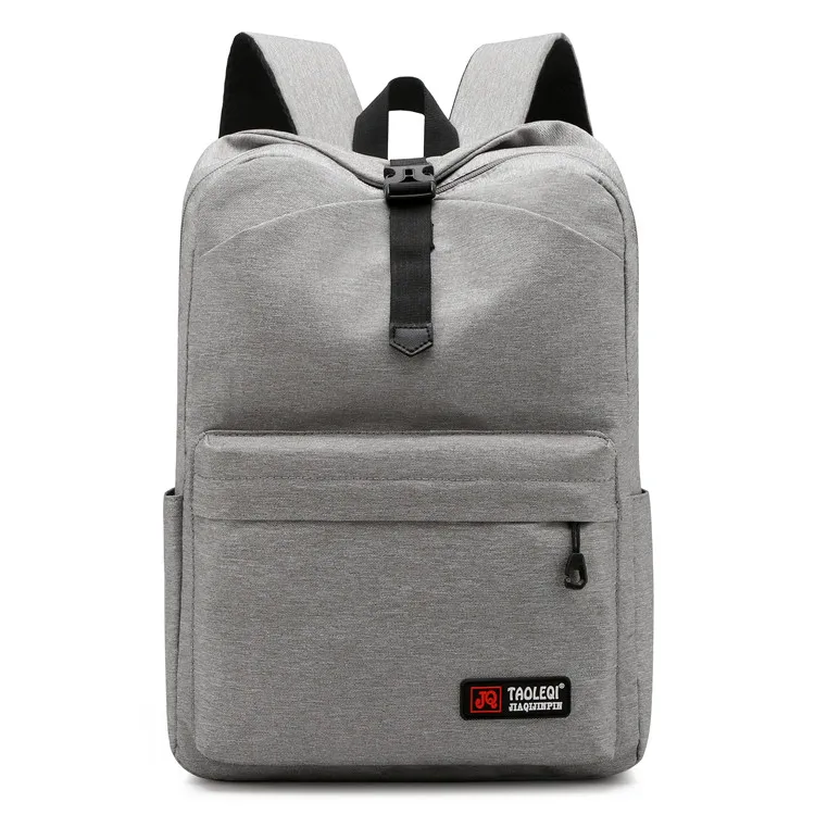 

Male Canvas Square College Student School Backpack Bags for Teenagers Laptop Casual Women Solid Color Rucksack Travel Daypack, Blue black gray rose deep grey