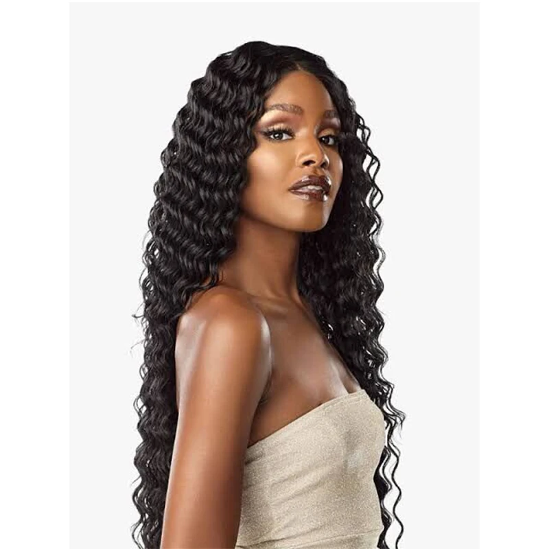 

Popular Large Stock Top Quality Wholesale Price Unprocessed Human Hair Wigs Deep Wave 13x6 HD Lace Front Wig For Black Women