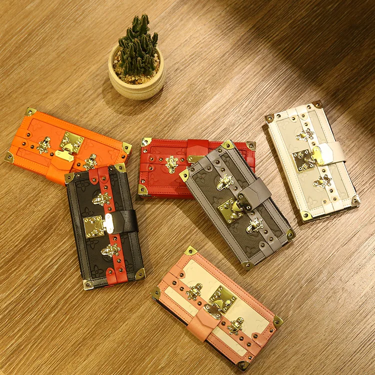 

Classic Luxury Designer Card Insert Wallet Phone Flip Lady Cover Case For iPhone 11 Pro XR X XS Max 7 8 Lichee Leather Case, Multicolor