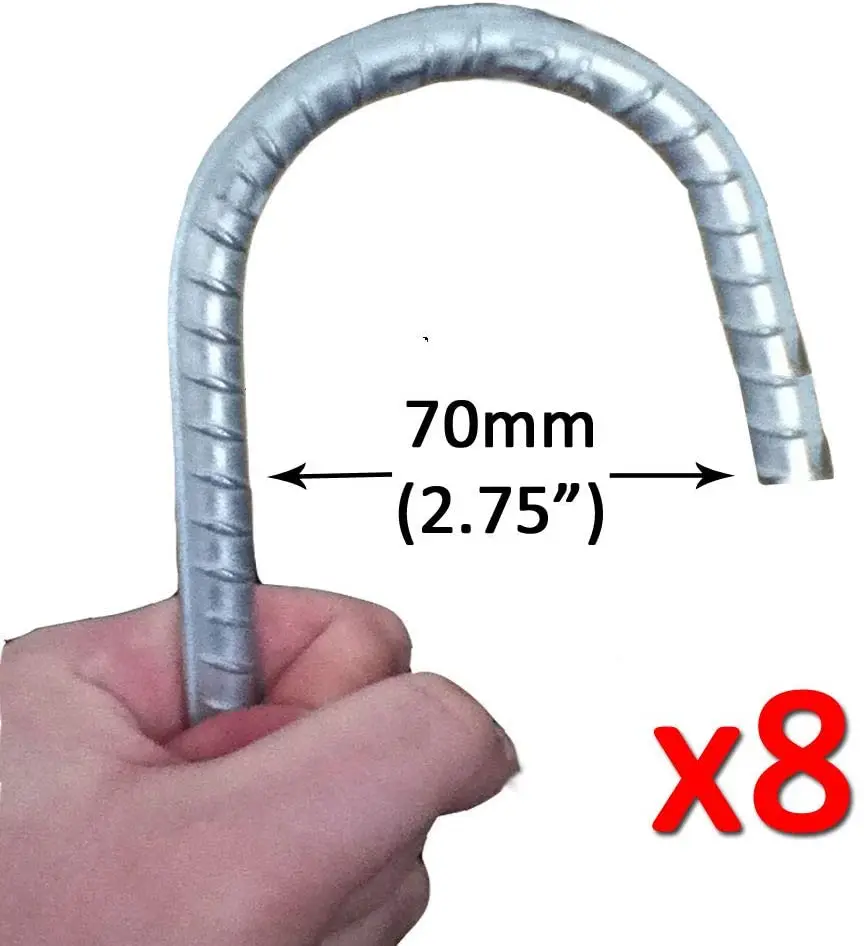 8pack12"x 1/2" Rebar Metal Post Trap Garden Landscape Anchor Stakes