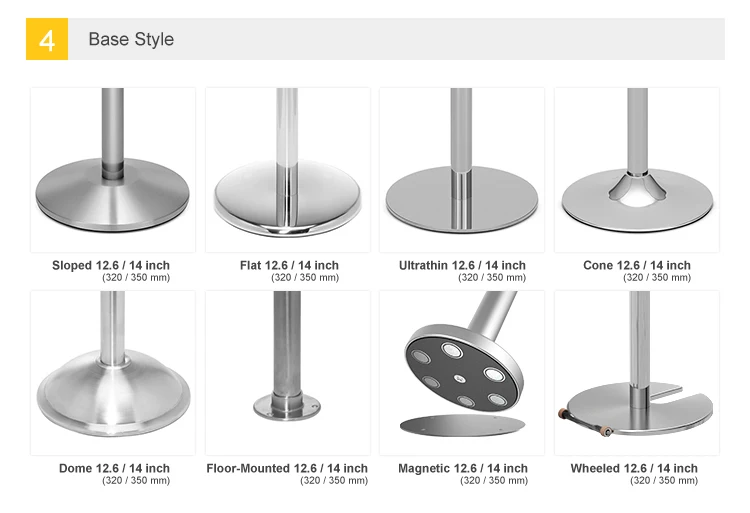 03 stanchion base options