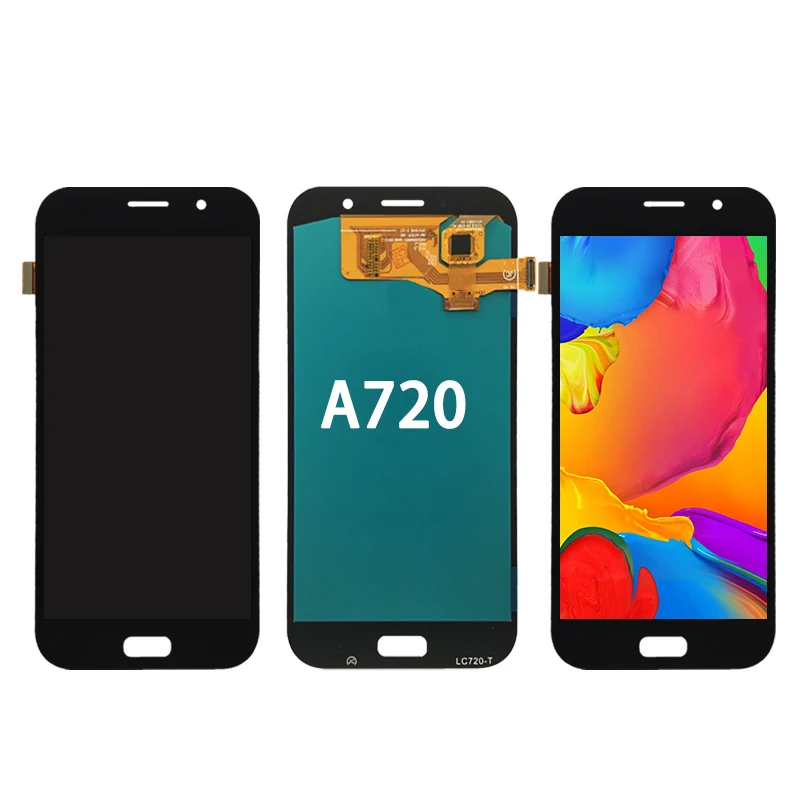 

Super AMOLED For Samsung Galaxy A7 2017 Display A720 LCD Display Touch Screen Digitizer Replacement For A720F A720M Display, Black/gold/white