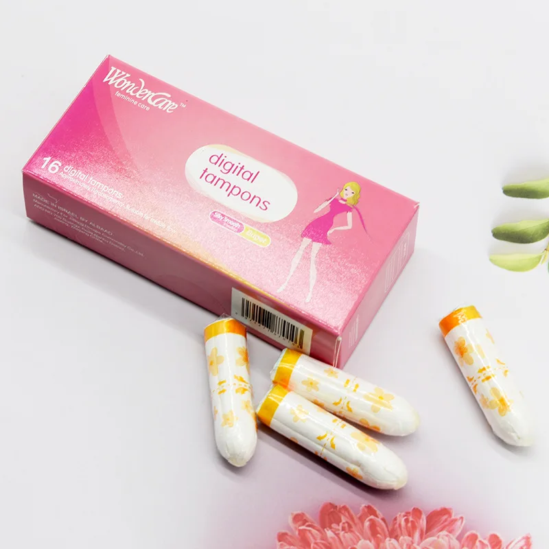 

Hot Sale Organic Cotton Tampon Tube Type For Women, White