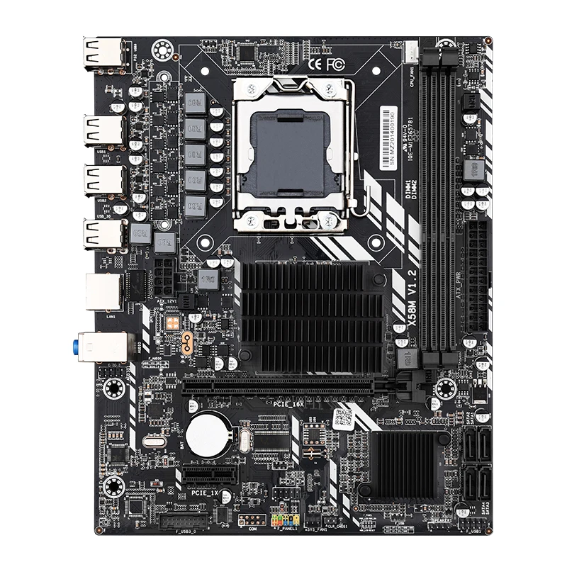 

cheap desktop motherboard lga1366 socket x58 chipset lga 1366 motherboard support 2 DDR3 memory sticks 32gb