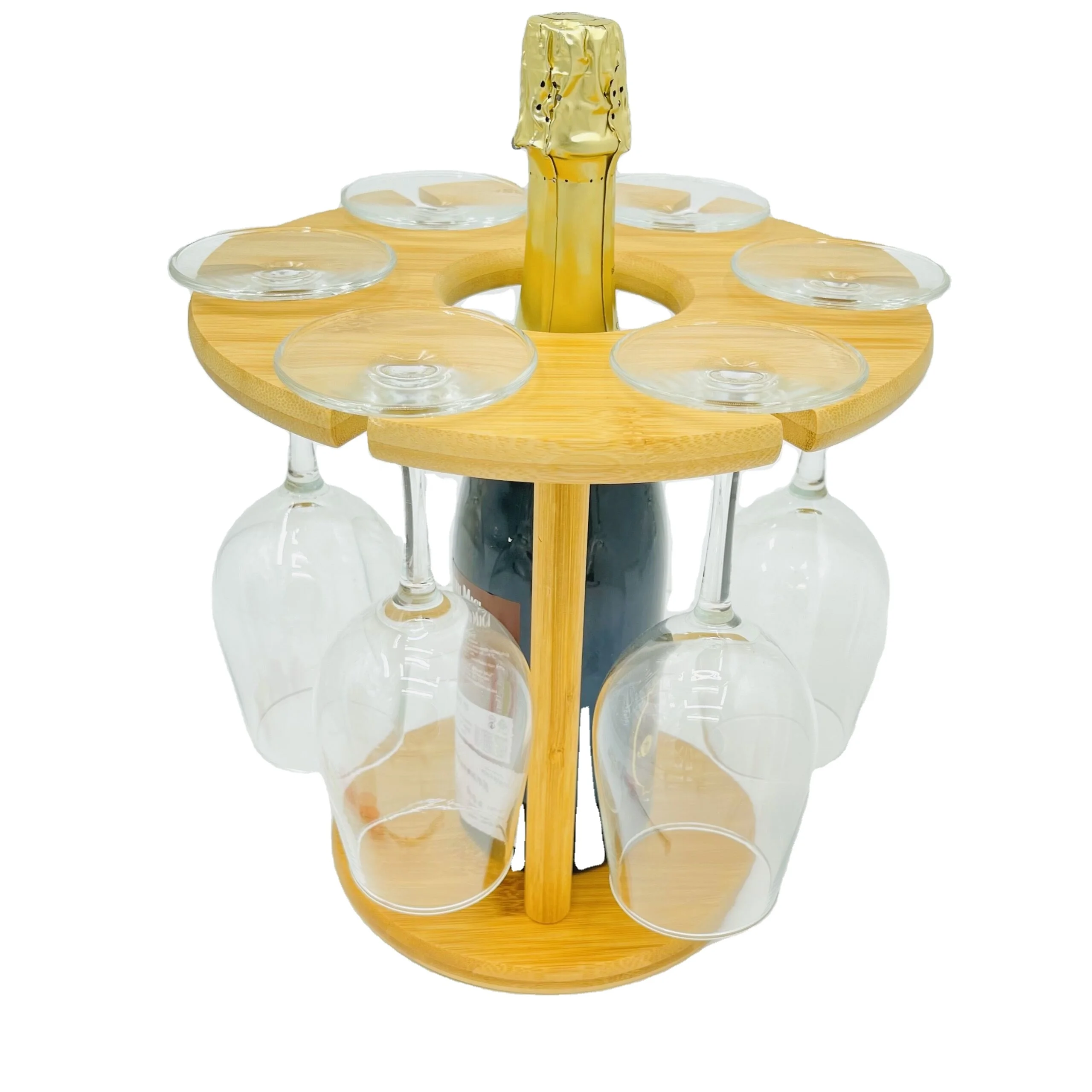 

Bamboo Single Wine Bottle Storage Rack Display Case Holder, Customize wine bottle rack holder