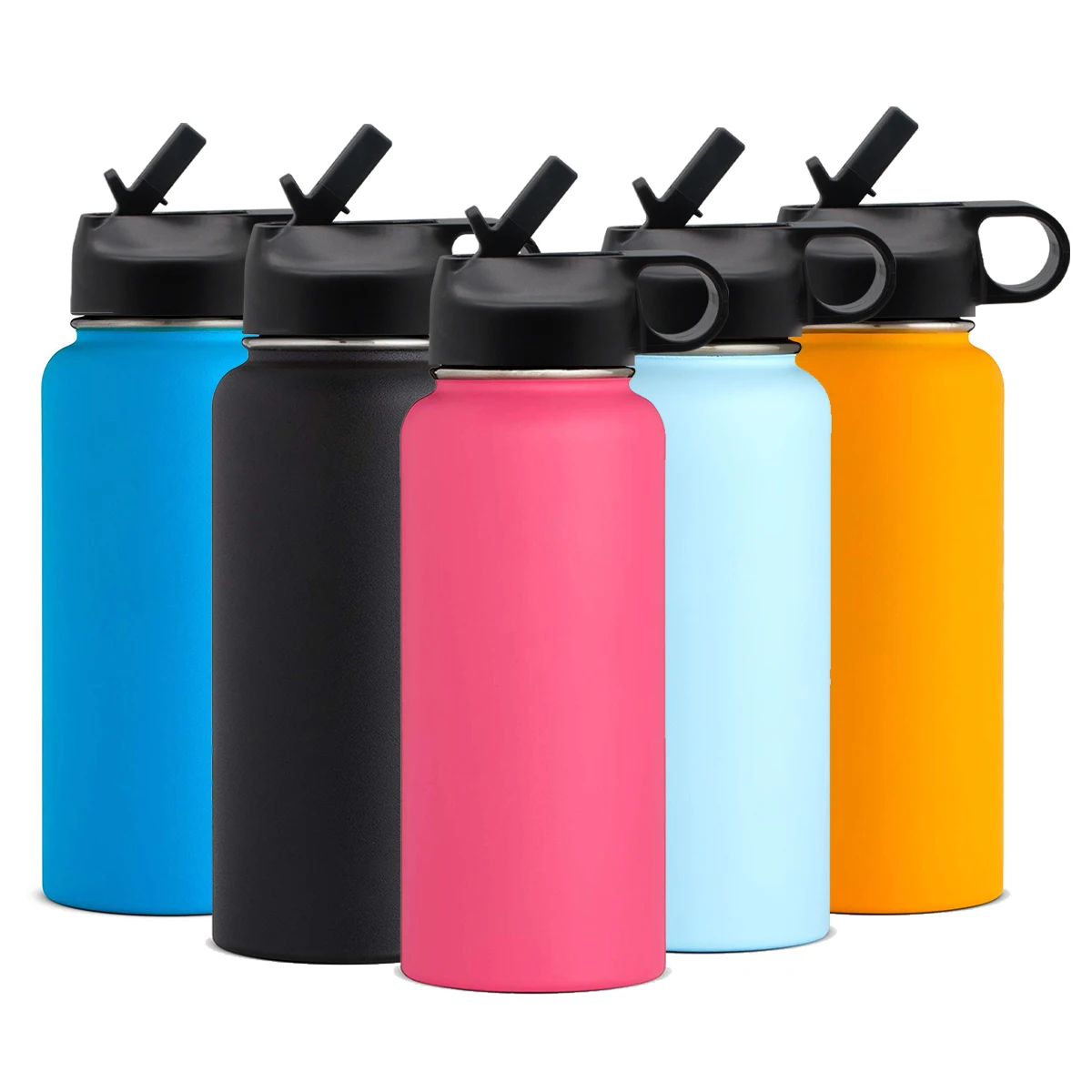 

WeVi Large Capacity Vacuum Insulated Stainless Steel Double Wall Water Flask, Black, white, blue and customized