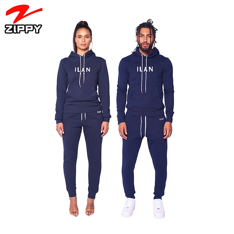 

2021 custom logo sportswear gym clothing unisex cotton tracksuit polyester sweatsuits jogging suits unisex, Custom color