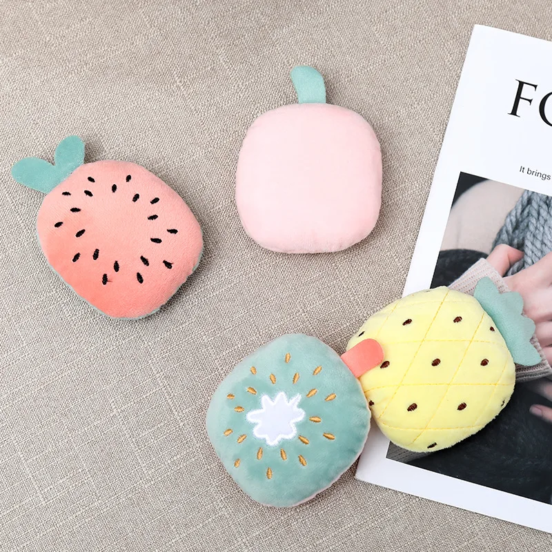

2021 hot seller Squeaks dog pet fruit plush toy is suitable for small and medium sized dogs, Animal color