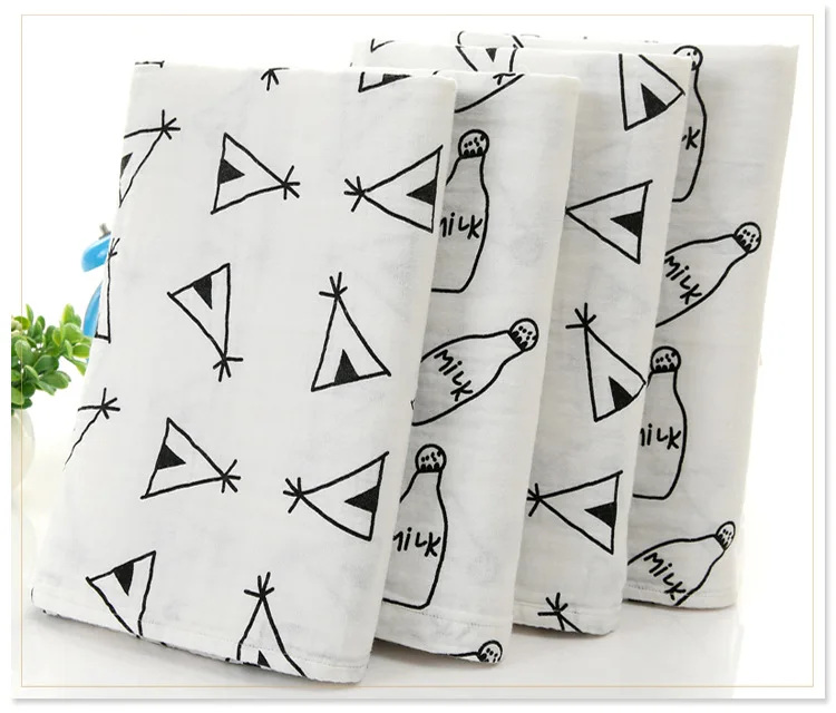 Custom Pattern And Packaging Free Sample Cotton Swaddle Blanket Muslin Wrap 100 Cotton Organic