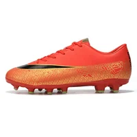 

2019 hot kids FG Spike football boots artificial leather soccer shoes for boys