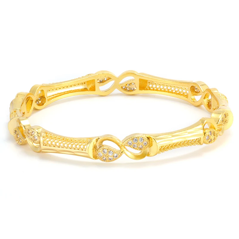 

High Quality Women's Fashion Design Gold Plated Cubic Zirconia Bracelet For Engagement