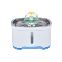 

Stainless top plastic pet smart water dispenser automatic circulation dog cat water dispenser supplies