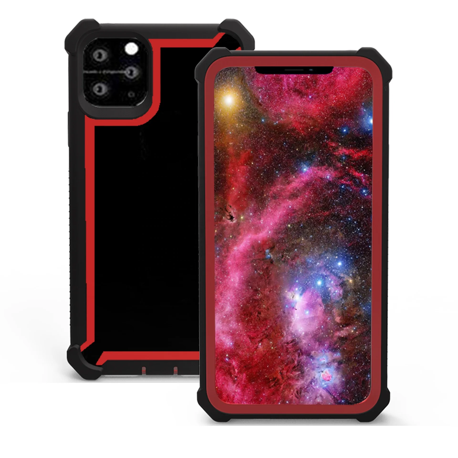

Hot selling phone case 2 in 1 transparent clear tpu pc cell phone cover For Iphone 11 / 11 pro / 11 pro max, Multi-color, can be customized