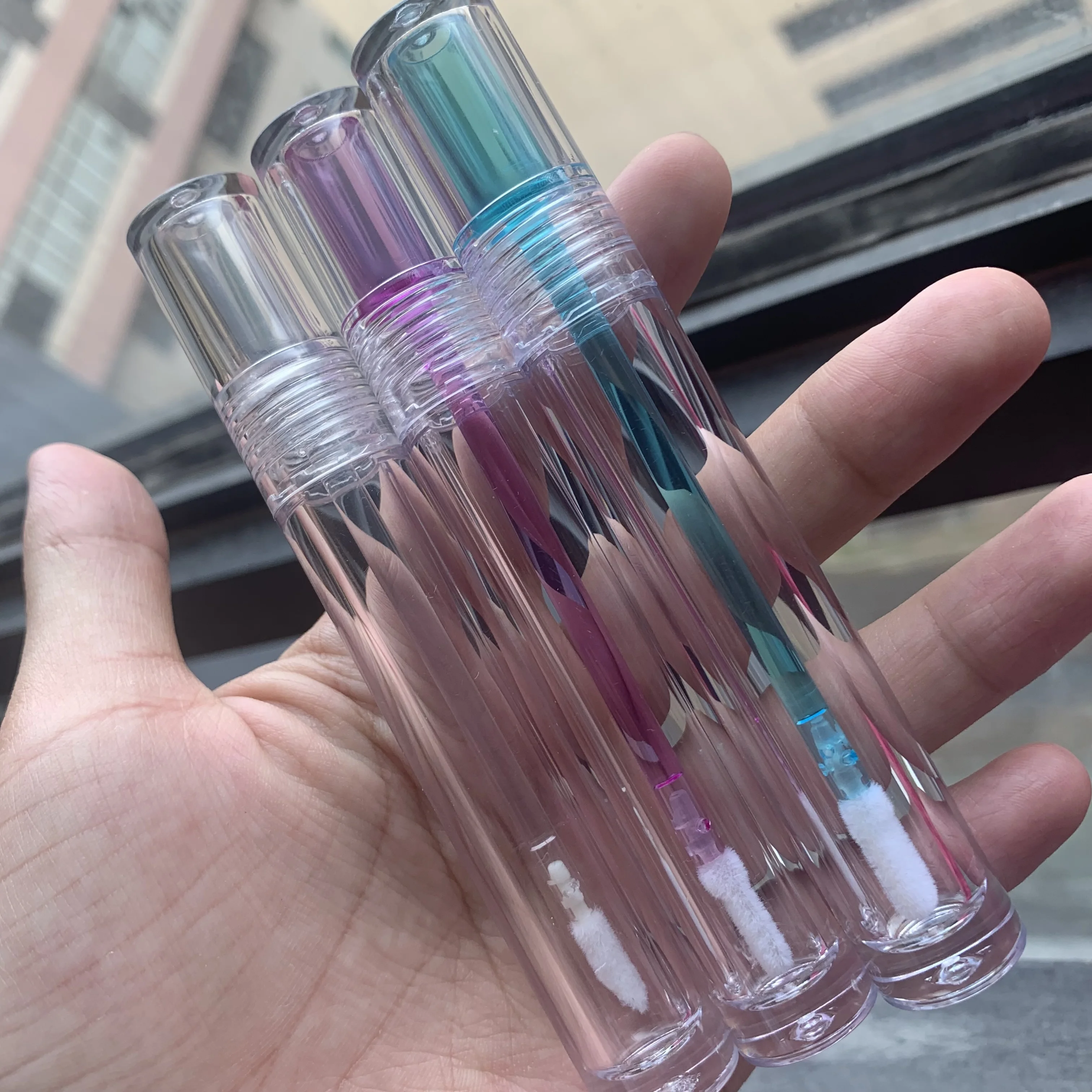 

storage tube whole sale clear lipgloss tube 5ml empty clear wand tubes 100pcs lipgloss packaging