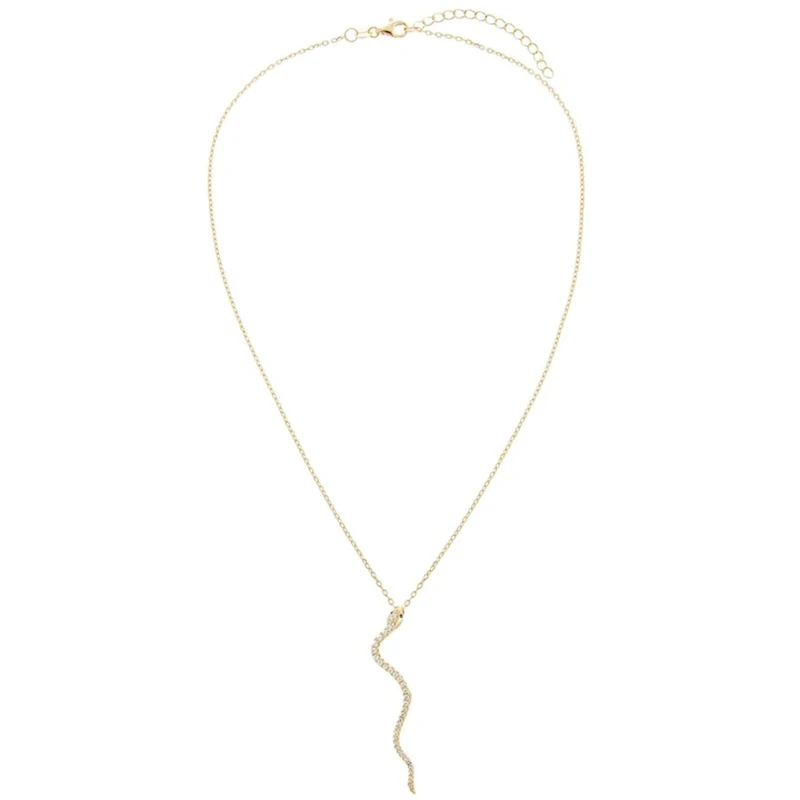 

ROXI S925 Sterling Silver Fashion European and American Wild Snake Diamond Necklace