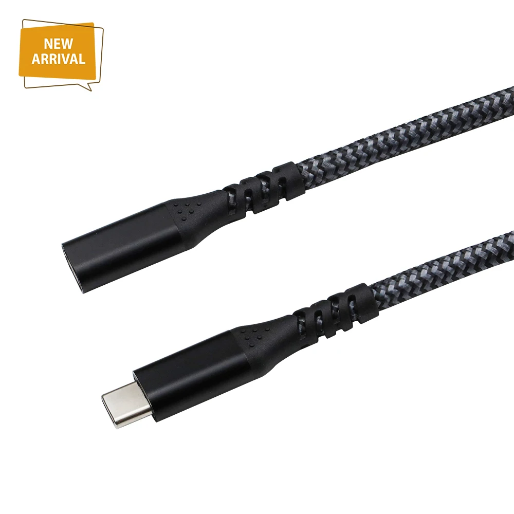 

5V 3A 10Gbps Usb C Cable 3.1 Type C Extension Cables For Samsung, Black/grey