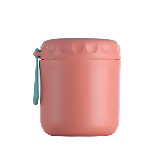 

Insulated Stainless Steel Food Jar Leak Proof Lunch Thermos Container for Hot Food, Pink, green