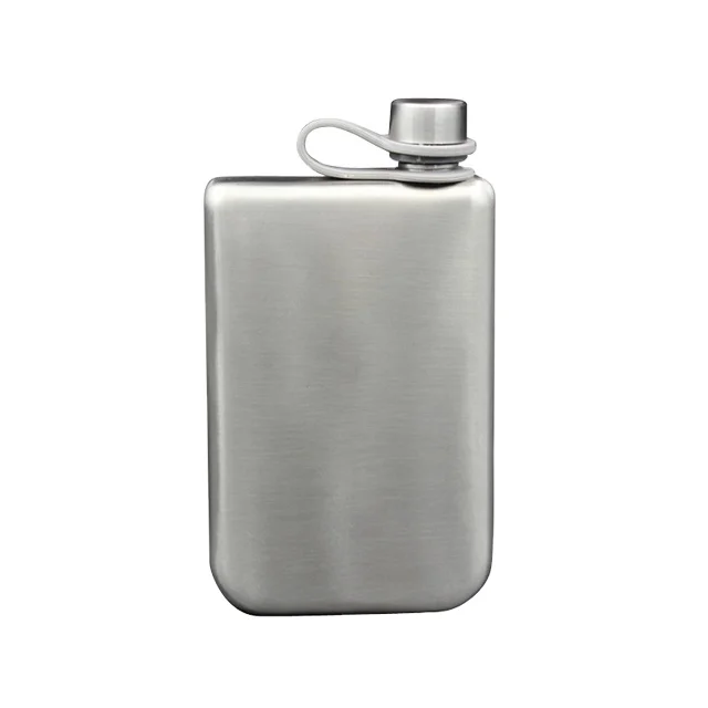 

9OZ 304 Food Grade Stainless Steel Engraved Logo Hip flask For Whiskey/Flagon/Jug