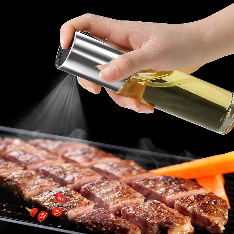 

Amazon Hot Olive Oil Spray Bottle Salad BBQ Kitchen Baking Roasting Cooking Olive Oil Sprayer, Silver,gold,rose