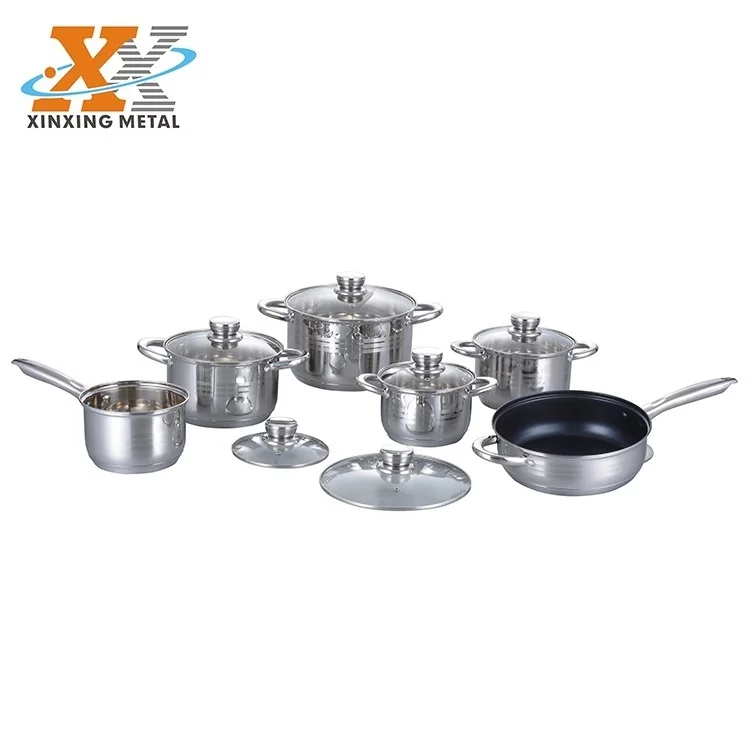 

Kitchen Stainless Steel Induction Pots Pans Cookware Non Stick Cookware Sets