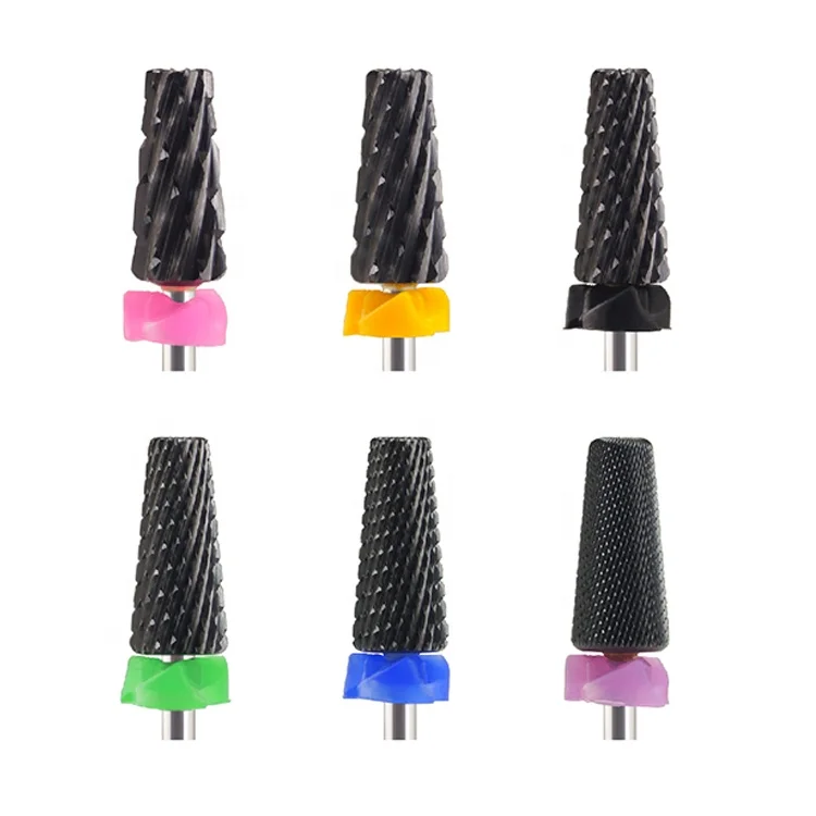 

Drill Bit Black Tungsten Carbide Nail Drill Bits 5 In 1 Tapered Bits Xc