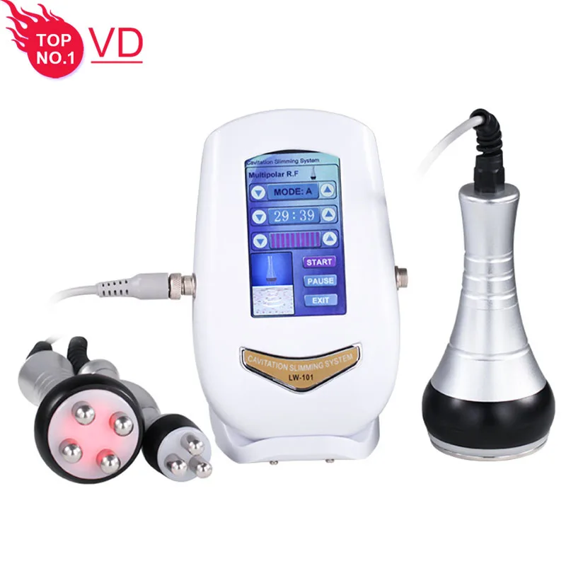 

3 IN 1 40K Ultrasonic Cavitation Machine Body Slimming Weight Loss Care Beauty Equipment Mini 40K Vacuum Cavitation System