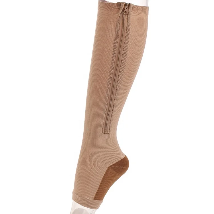 

Top Selling Amazon Sports Comfortable Sexy Open Toe Striped Compression Golf Socks Massage, Coffee,black,khaki