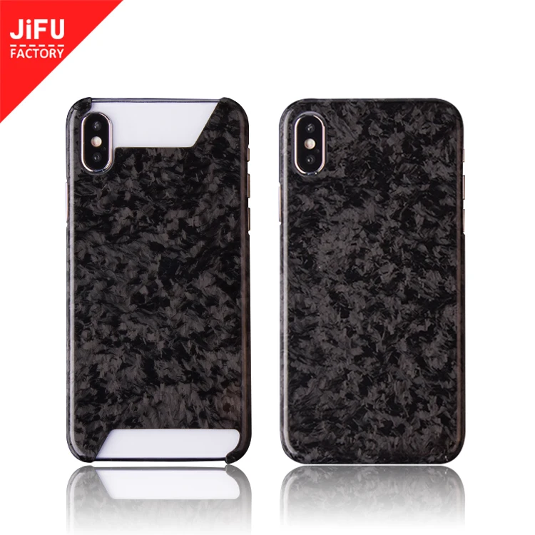 

Full cover Forged carbon fiber phone case logo customized anti-signal shockproof phone case covers for iphone X/XS/XR