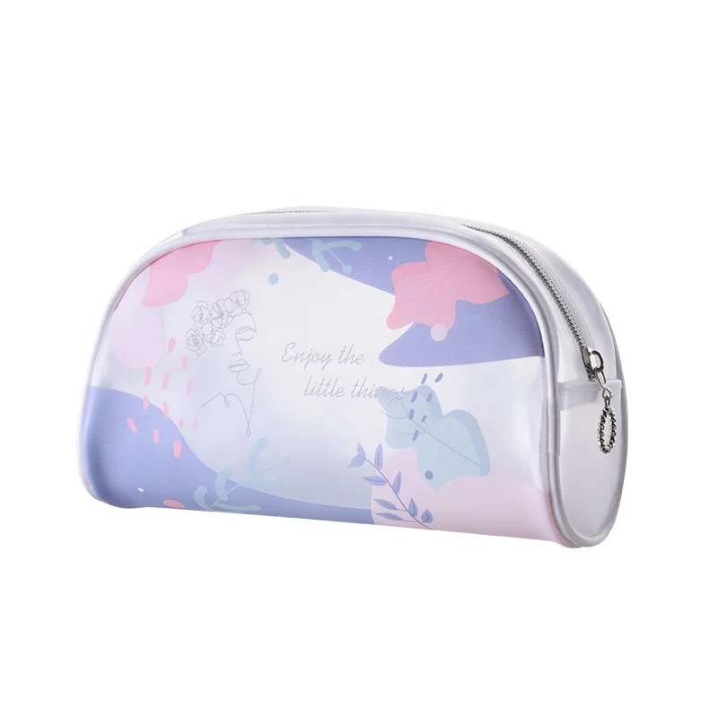 

new style popular storage portable printing waterproof clear tpu make up bag